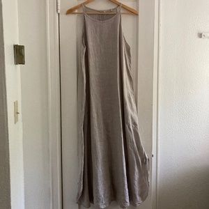 Laura Bianchi Linen Maxi Dress made in Italy Sleeveles size L